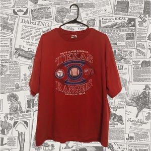 Red Texas Ranger, MLB, Red TShirt, Adult Size 2XL